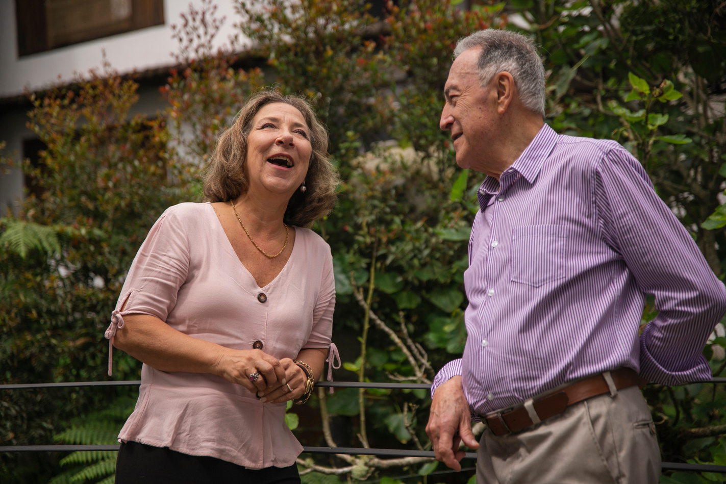 Grandparents Talking Outdoors